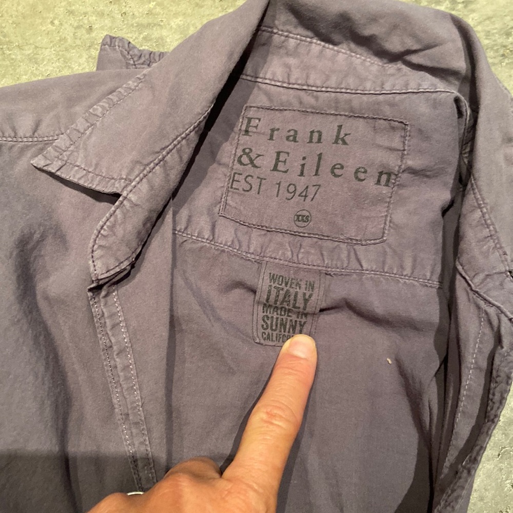 Frank and Eileen xxs dark gray Eileen shirt like new